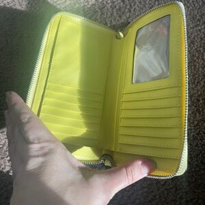 EUC Michael Kors lime green yellow wallet